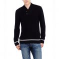   Armani Exchange Button Shawl Sweater G6W804SC Black Size M
