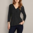   Eddie Bauer 2408 Girl On The Go Twisted-Front Top Black Size M