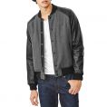   GAP Leather sleeve baseball jacket 989601 heather gray Size M